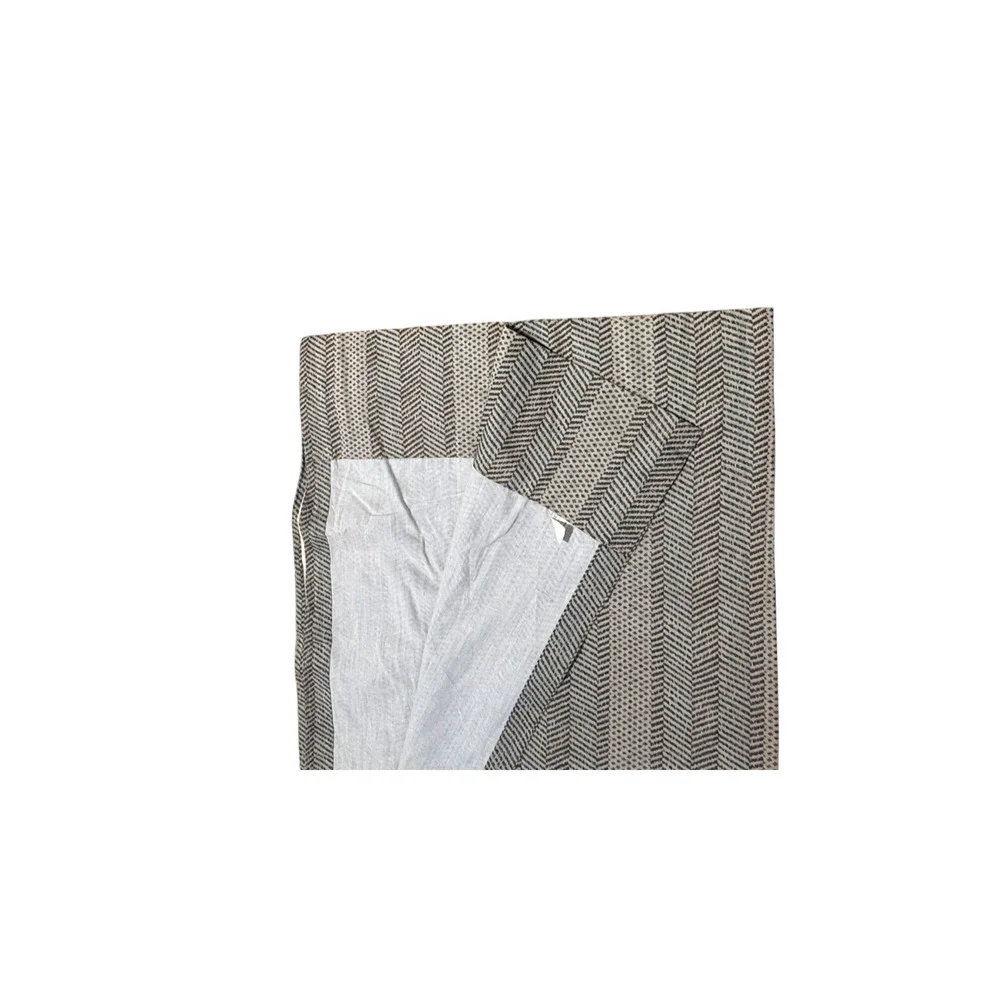 Set 3 Vintage JC Penney Curtains Panels Drapes Neutral Herringbone Print Lined